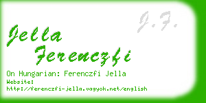 jella ferenczfi business card